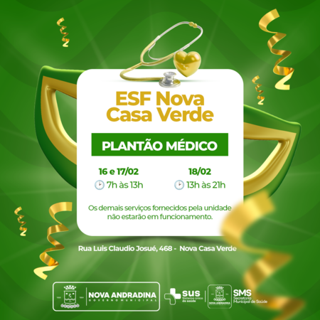 Left or right plant o m dico carnaval esf casa verde