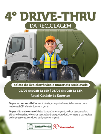 Left or right 4 drive thru da reciclagem
